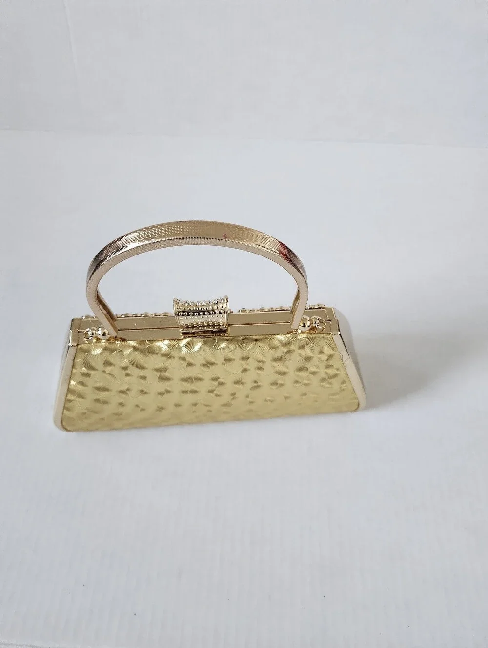 Gold Crystal-Embellished Women’s Evening Handbag
